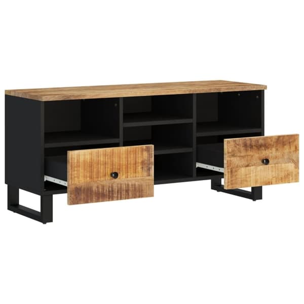 vidaXL TV-taso 100x33x46 cm täysi mangopuu ja tekninen puu