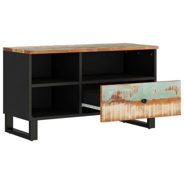vidaXL TV-taso 80x33x46 cm kierrätetty täyspuu ja tekninen puu