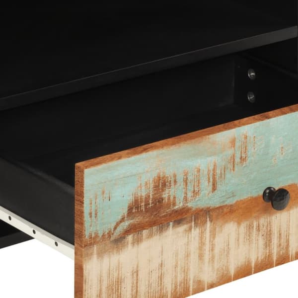 vidaXL TV-taso 80x33x46 cm kierrätetty täyspuu ja tekninen puu