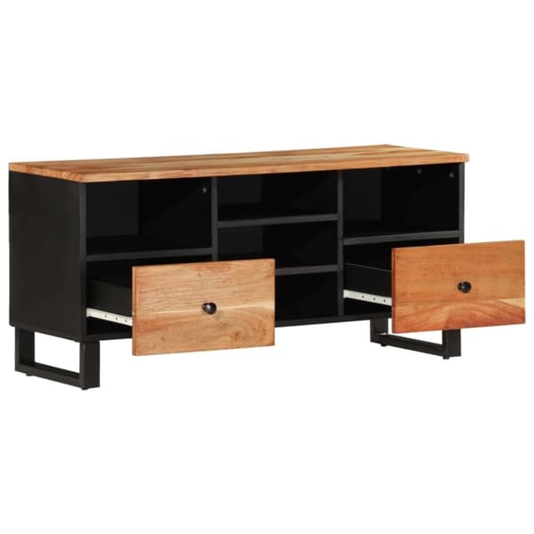 vidaXL TV-benk 100x33x46 cm heltre akasie og konstruert tre