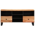 Miniatyrbilde 4 av 11: vidaXL TV-benk 100x33x46 cm heltre akasie og konstruert tre