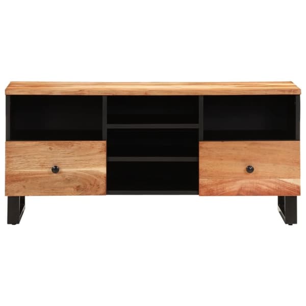vidaXL TV-taso 100x33x46 cm täysi akasiapuu ja tekninen puu
