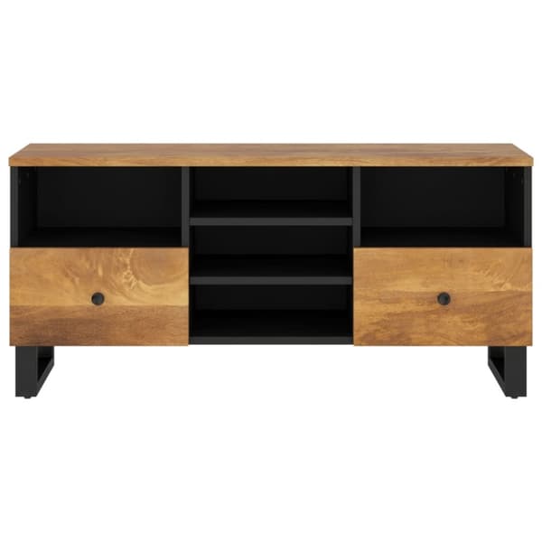 vidaXL tv-bord 100x33x46 cm massivt mangotræ og konstrueret træ