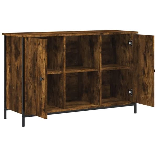 vidaXL tv-bord 100x35x65 cm konstrueret træ røget egetræsfarve
