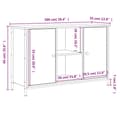 Miniatyrbilde 10 av 11: vidaXL TV-benk sonoma eik 100x35x65 cm konstruert tre