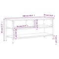 Miniatyrbilde 8 av 10: vidaXL TV-benk grå sonoma 100x35x45 cm konstruert tre