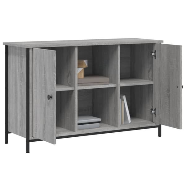 vidaXL Tv-bänk grå sonoma 100x35x65 cm konstruerat trä
