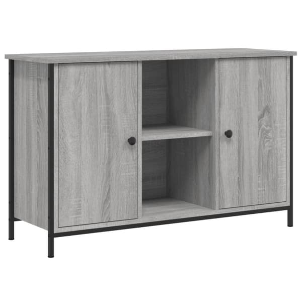 vidaXL Tv-bänk grå sonoma 100x35x65 cm konstruerat trä
