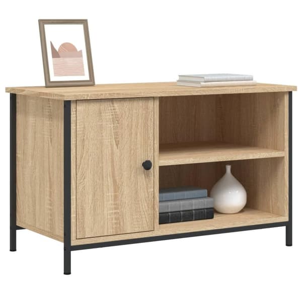 vidaXL Tv-bänk sonoma-ek 80x40x50 cm konstruerat trä