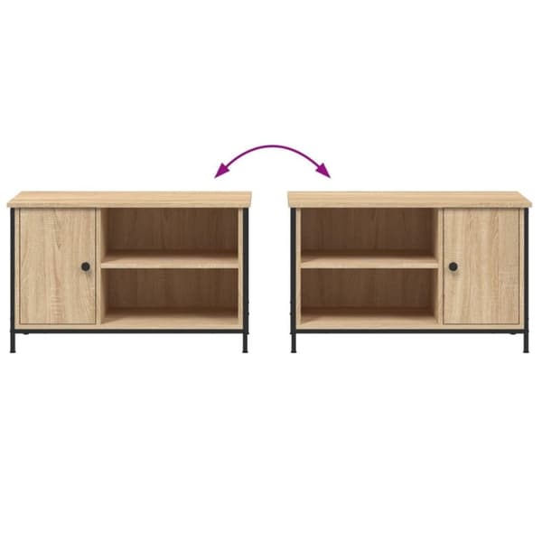 vidaXL Tv-bänk sonoma-ek 80x40x50 cm konstruerat trä
