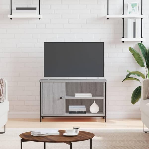 vidaXL TV-benk grå sonoma 80x40x50 cm konstruert tre