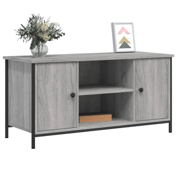 vidaXL TV-benk grå sonoma 100x40x50 cm konstruert tre