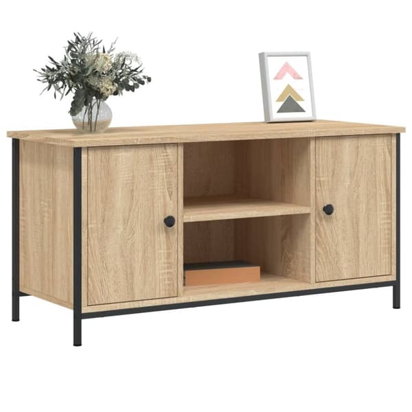 vidaXL TV-benk sonoma eik 100x40x50 cm konstruert tre
