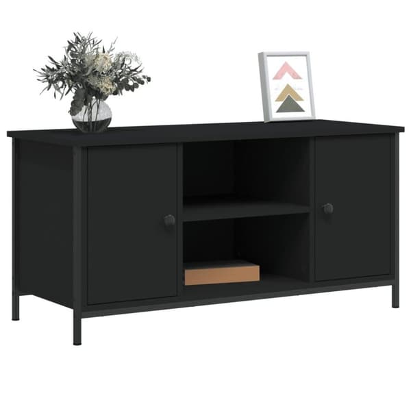 vidaXL TV-taso musta 100x40x50 cm tekninen puu