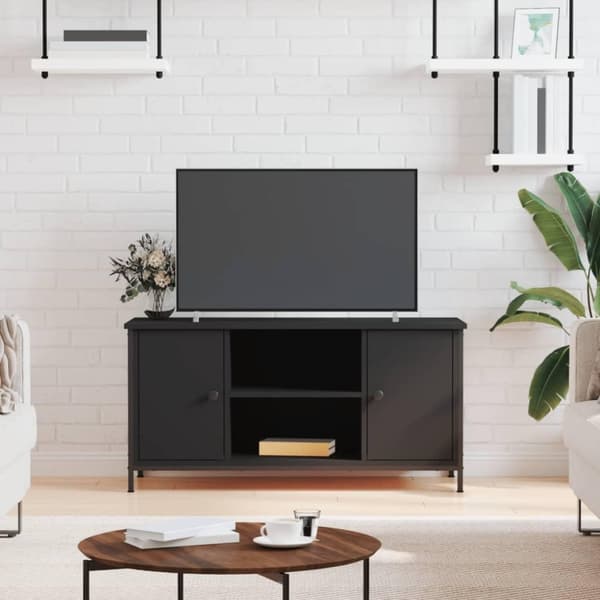 vidaXL TV-taso musta 100x40x50 cm tekninen puu