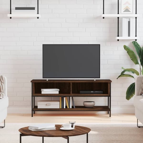 vidaXL TV-taso ruskea tammi 100x35x45 cm tekninen puu