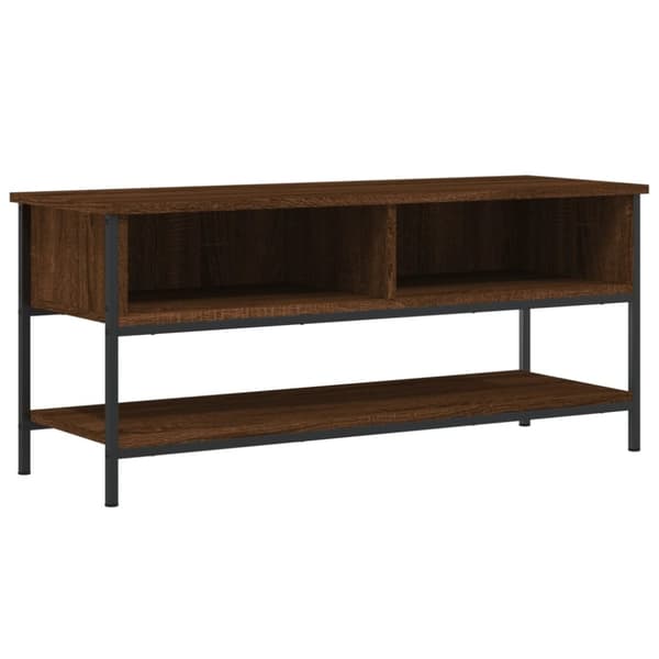 vidaXL TV-taso ruskea tammi 100x35x45 cm tekninen puu