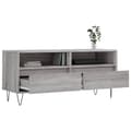 Miniatyrbilde 3 av 11: vidaXL TV-benk grå sonoma 100x34,5x44,5 cm konstruert tre