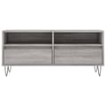 Miniatyrbilde 4 av 11: vidaXL TV-benk grå sonoma 100x34,5x44,5 cm konstruert tre