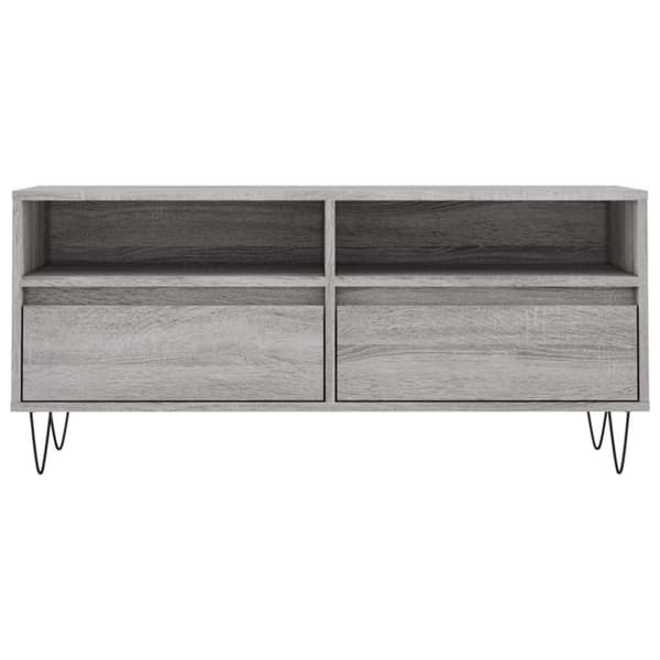 vidaXL TV-benk grå sonoma 100x34,5x44,5 cm konstruert tre