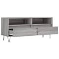 Miniatyrbilde 5 av 11: vidaXL TV-benk grå sonoma 100x34,5x44,5 cm konstruert tre