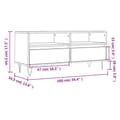 Miniatyrbilde 10 av 11: vidaXL TV-benk grå sonoma 100x34,5x44,5 cm konstruert tre