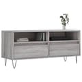 Miniatyrbilde 2 av 11: vidaXL TV-benk grå sonoma 100x34,5x44,5 cm konstruert tre