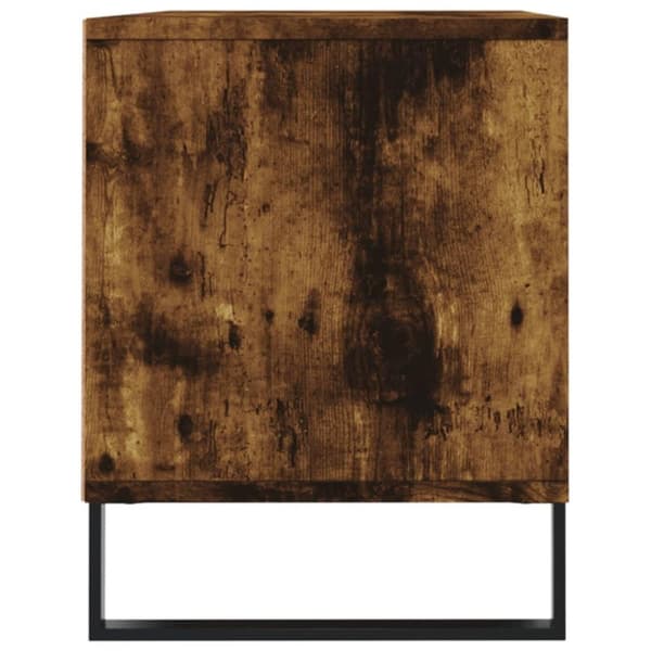 vidaXL Tv-bänk rökfärgad ek 100x34,5x44,5 cm konstruerat trä
