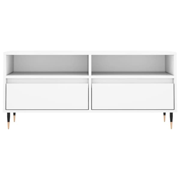 vidaXL Tv-bänk vit 100x34,5x44,5 cm konstruerat trä