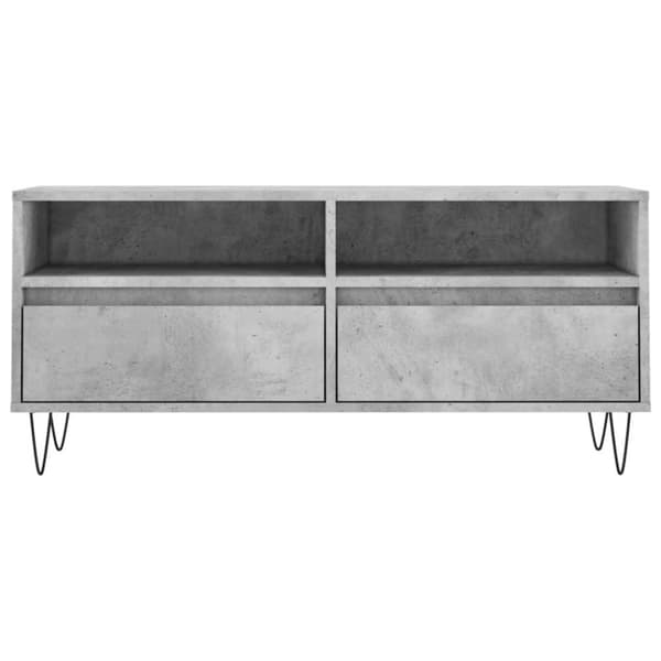 vidaXL TV-benk betonggrå 100x34,5x44,5 cm konstruert tre