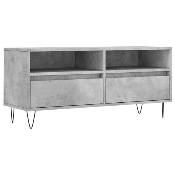 vidaXL TV-benk betonggrå 100x34,5x44,5 cm konstruert tre