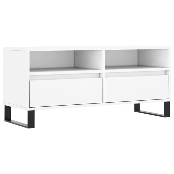 vidaXL Tv-bänk vit 100x34,5x44,5 cm konstruerat trä