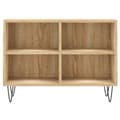 Miniatyrbilde 3 av 10: vidaXL TV-benk sonoma eik 69,5x30x50 cm konstruert tre