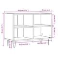 Miniatyrbilde 8 av 10: vidaXL TV-benk sonoma eik 69,5x30x50 cm konstruert tre