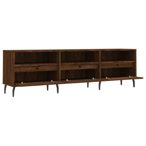 vidaXL Tv-bänk brun ek 150x30x44,5 cm konstruerat trä