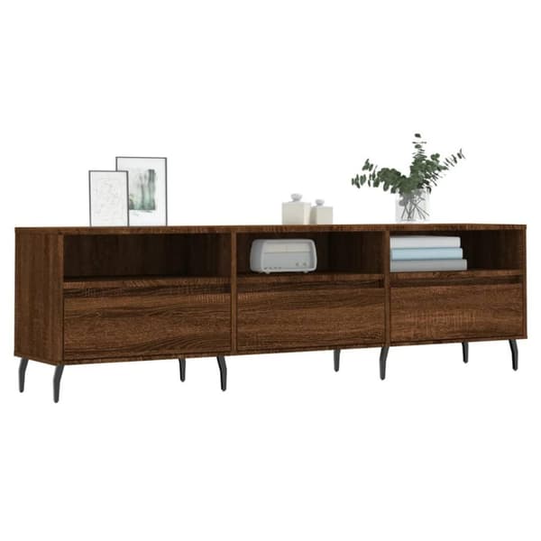 vidaXL Tv-bänk brun ek 150x30x44,5 cm konstruerat trä