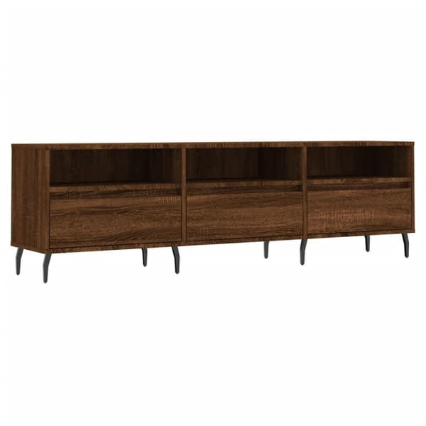 vidaXL Tv-bänk brun ek 150x30x44,5 cm konstruerat trä