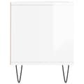 Miniatyrbild 6 av 11: vidaXL Tv-bänk vit högglans 100x34,5x44,5 cm konstruerat trä