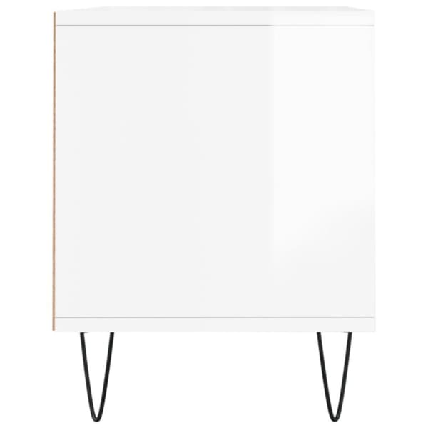 vidaXL Tv-bänk vit högglans 100x34,5x44,5 cm konstruerat trä