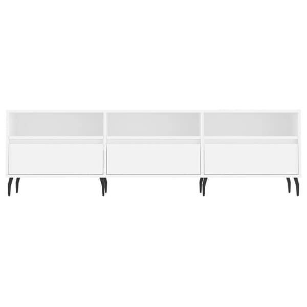 vidaXL TV-benk hvit 150x30x44,5 cm konstruert tre