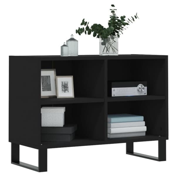vidaXL TV-benk svart 69,5x30x50 cm konstruert tre