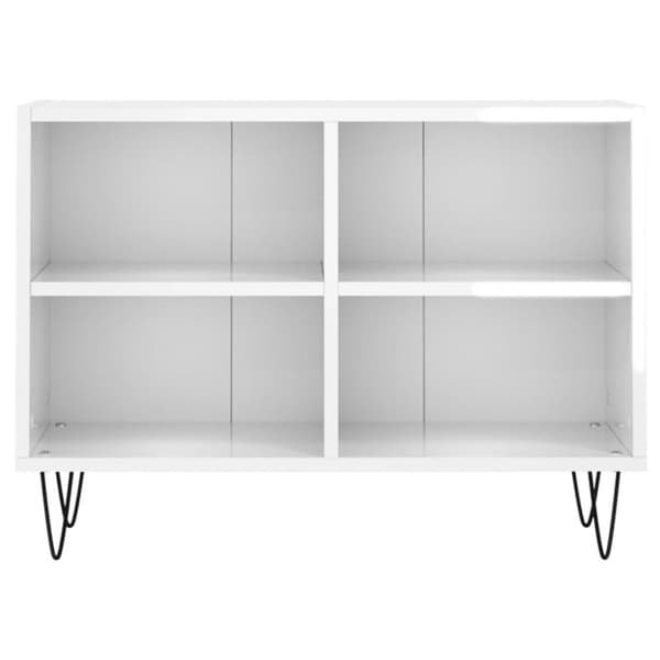 vidaXL TV-benk høyglans hvit 69,5x30x50 cm konstruert tre