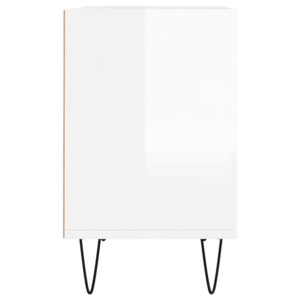 vidaXL tv-bord 69,5x30x50 cm konstrueret træ hvid højglans