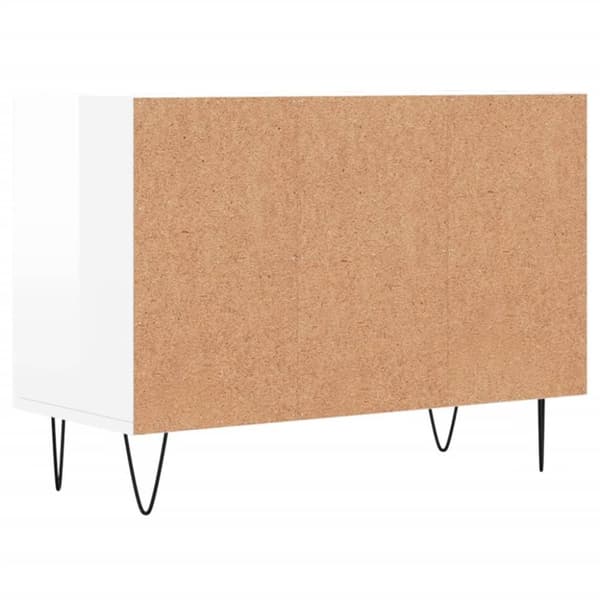 vidaXL tv-bord 69,5x30x50 cm konstrueret træ hvid højglans