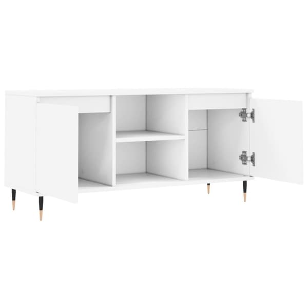vidaXL TV-benk hvit 104x35x50 cm konstruert tre