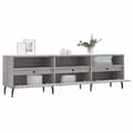 Miniatyrbilde 3 av 11: vidaXL TV-benk grå sonoma 150x30x44,5 cm konstruert tre