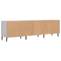Miniatyrbilde 7 av 11: vidaXL TV-benk grå sonoma 150x30x44,5 cm konstruert tre