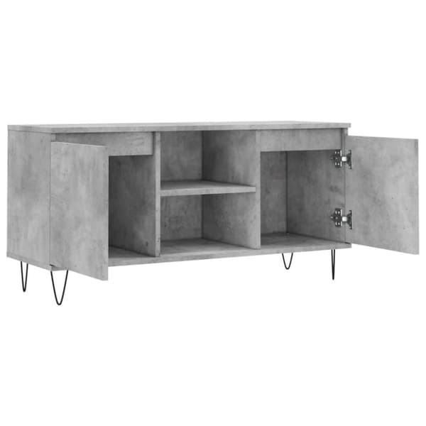 vidaXL TV-benk betonggrå 104x35x50 cm konstruert tre
