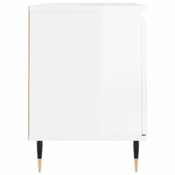 vidaXL tv-bord 104x35x50 cm konstrueret træ hvid højglans
