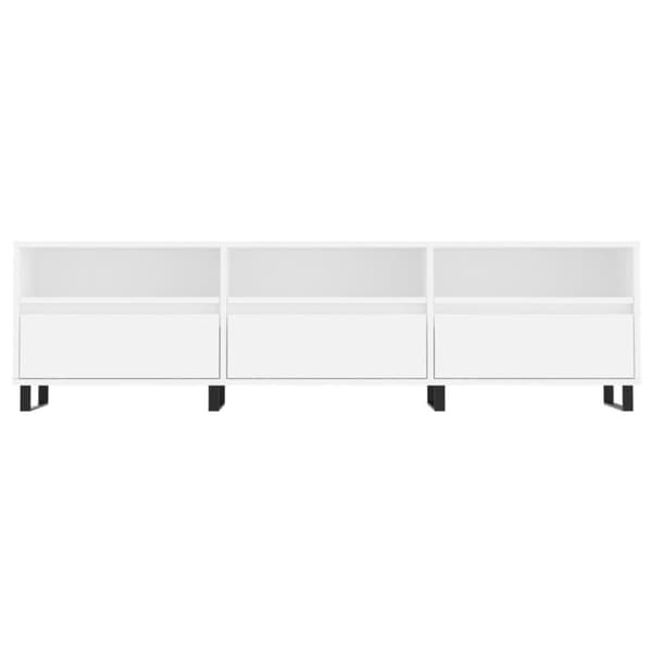 vidaXL TV-benk hvit 150x30x44,5 cm konstruert tre
